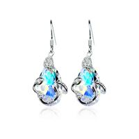 Austria crystal &amp; silver earring