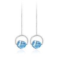 Austria crystal &amp; 925 silver earring