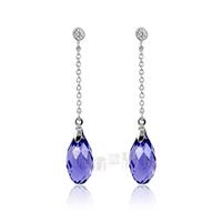 Austria crystal &amp; silver earring