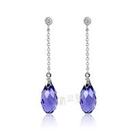 Austria crystal &amp; silver earring