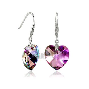 Austria crystal &amp; silver earring