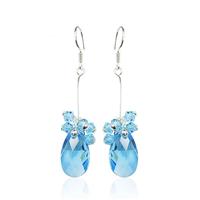 Austria crystal &amp; silver earring