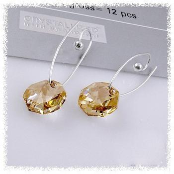 Austria crystal &amp; silver earring