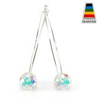 Austria crystal &amp; silver earring