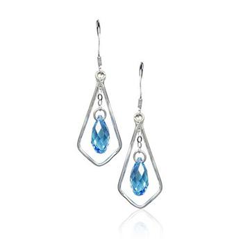 Austria crystal &amp; 925 silver earring 301511