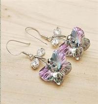 Austria crystal &amp; silver earring