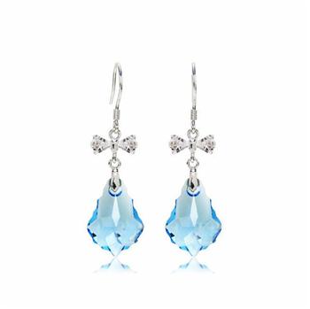 Austria crystal &amp; 925 silver earring