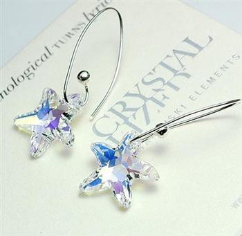 Austria crystal &amp; silver earring