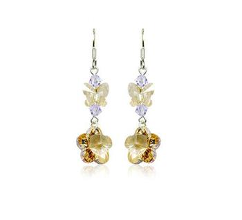 Austria crystal &amp; silver earring