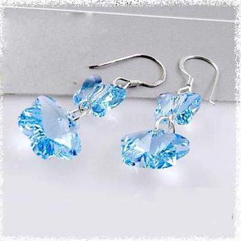 Austria crystal &amp; silver earring