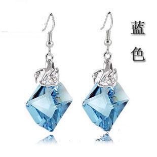 Austria crystal &amp; silver earring