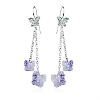 Austria crystal &amp; silver earring