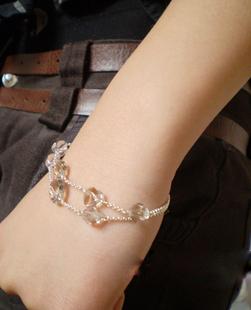 Austria crystal &amp; 925 silver bracele...