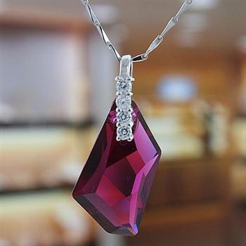 Austria crystal &amp; silver pendant