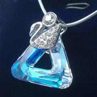 Austria crystal &amp; silver pendant (no...