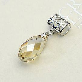 Austria crystal &amp; 925 silver pendant(no chain)