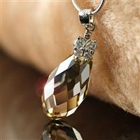 Austria crystal &amp; silver pendant(no chain)