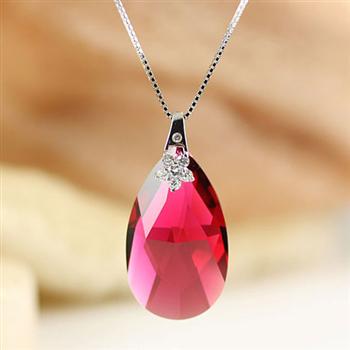 Austria crystal &amp; silver pendant(no chain)