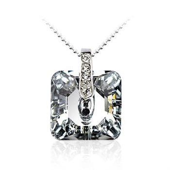 Austria crystal &amp; 925 silver pendant(no chain)