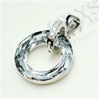 Austria crystal &amp; 925 silver pendant...