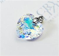 Austria crystal &amp; silver pendant(no chain)