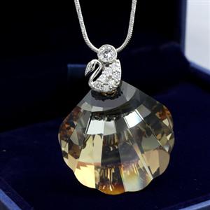 Austria crystal &amp; 925 silver pendant...