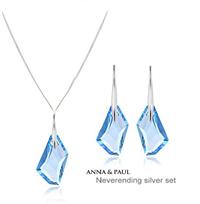 Austria crystal &amp; silver jewelry set