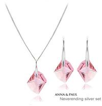 Austria crystal &amp; silver jewelry set