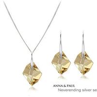 Austria crystal &amp; silver jewelry set