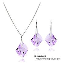 Austria crystal &amp; silver jewelry set