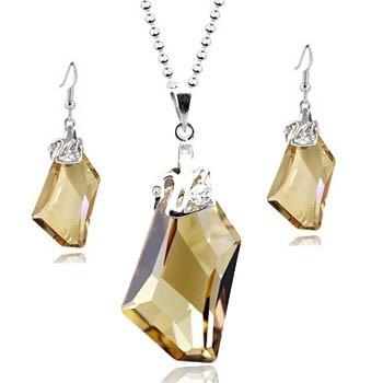 Austria crystal &amp; silver jewelry set...