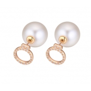 double pearl earring 208023