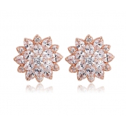 flower zircon earring 208019