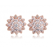 flower zircon earring 208019