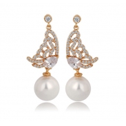 butterfly pearl earring 208019