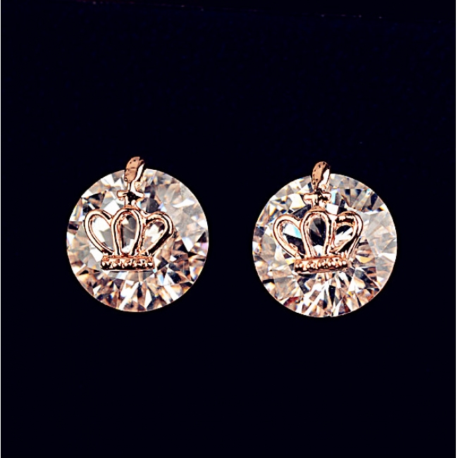 zircon crown earring 086747