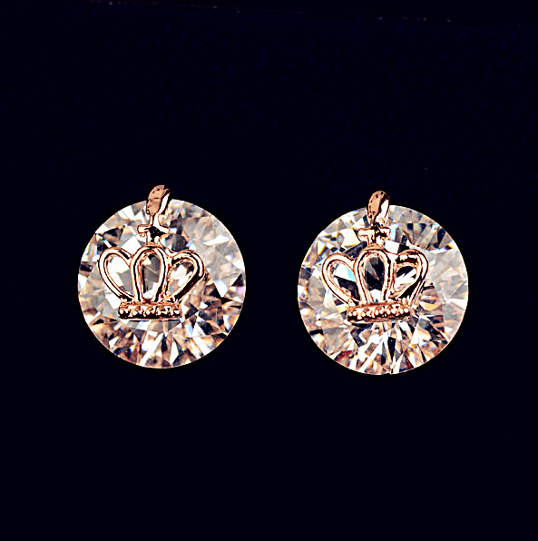 zircon crown earring 086747