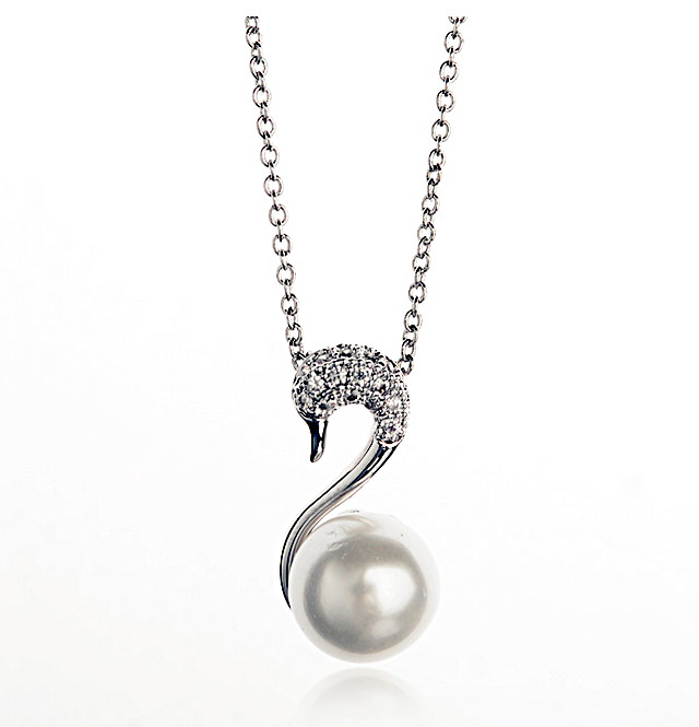 pearl swan necklace 135224