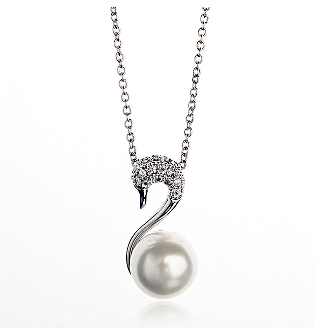 pearl swan necklace 135224 