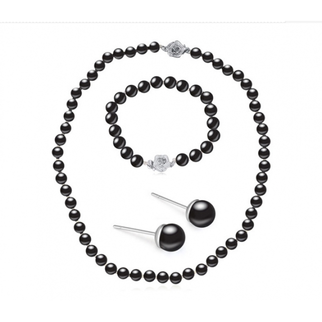 black pearl jewelry set SE21682