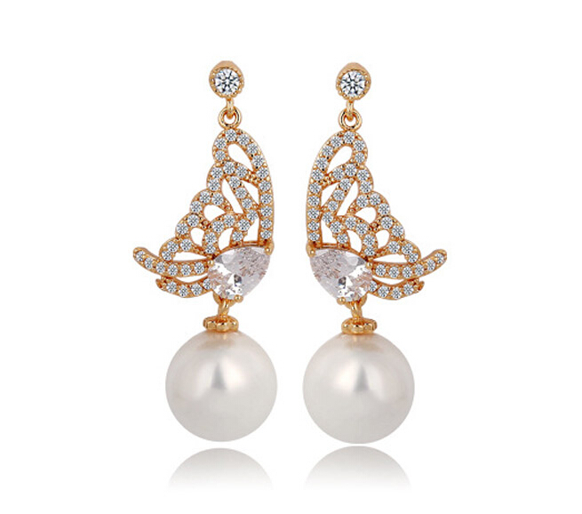 butterfly pearl earring 208019