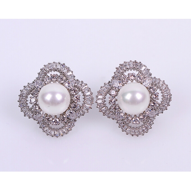 flower pearl earring  208016
