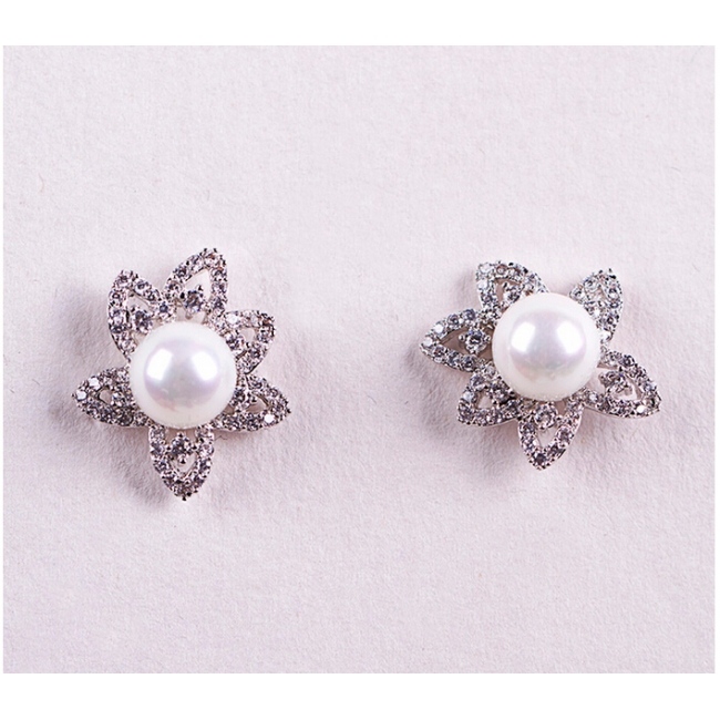 flower pearl earring 208015