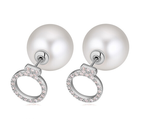 double pearl earring 208023