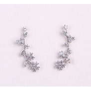 flower zircon earring 208015