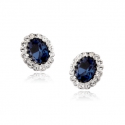 Rigant maple leaf style crystal earring 122858