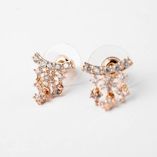 moon zircon earring 208019