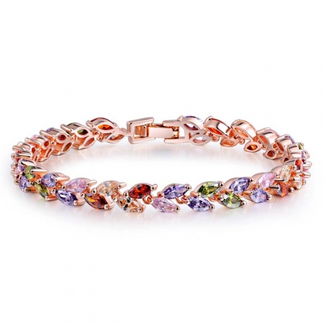 rainbow zircon bracelet  403001