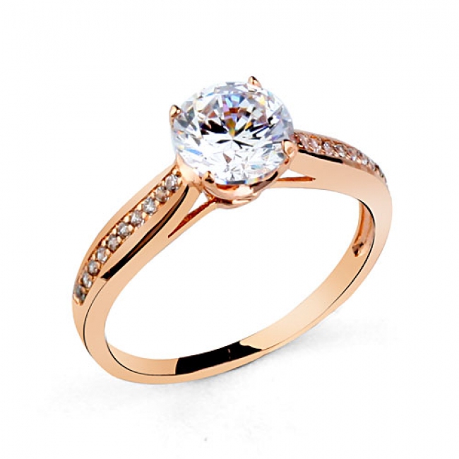 Fashion zircon ring 115380