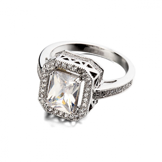 Fashion zircon ring  893018